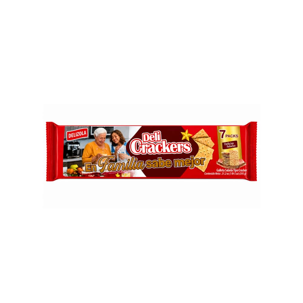 Galletas saladas tipo cracker Delizola (595 g / 1.3 lb) - Miniatura 1