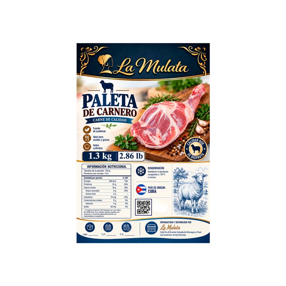 Paleta de carnero La Mulata (1.3 kg / 2.86 lb) - Miniatura 2
