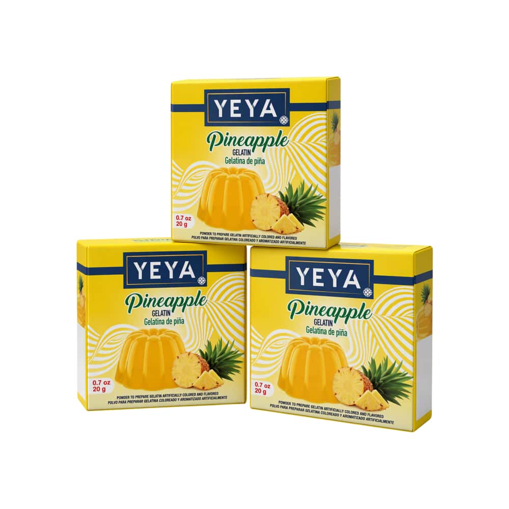 Gelatina sabor piña YEYA (3 x 20 g) - Miniatura 1