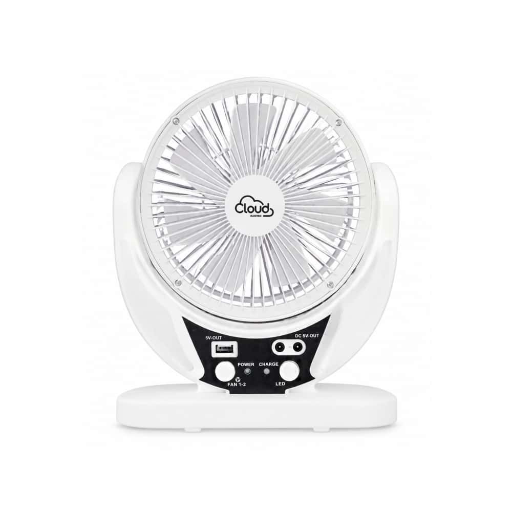 Ventilador recargable de 6" con luz LED Modelo 606 Cloud Electric - Miniatura 1
