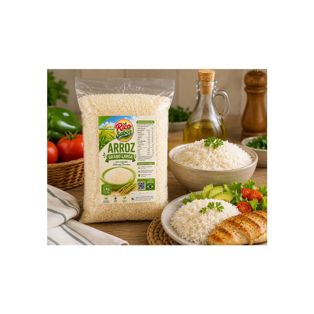 Arroz grano largo Rico Sabor (1 kg / 2.2 lb) - Miniatura 3