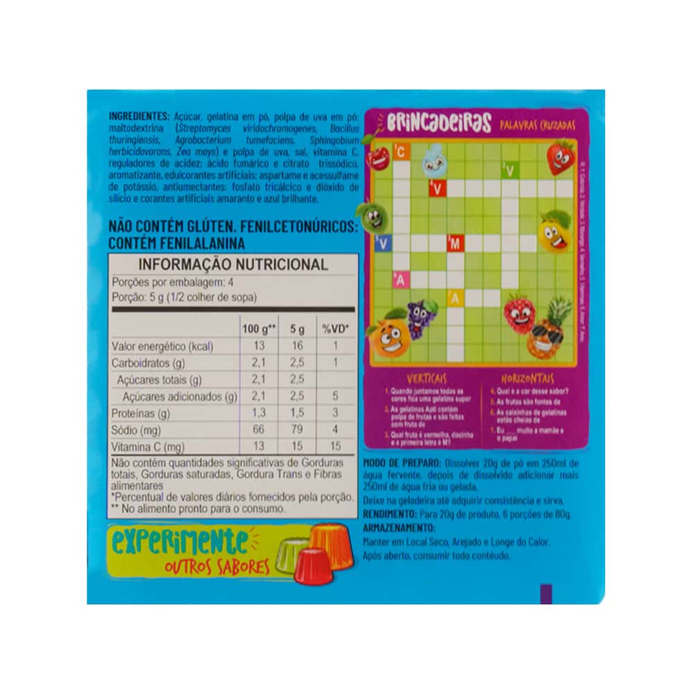 Gelatina sabor uva Apti (20 g / 0.7 oz) - Miniatura 4