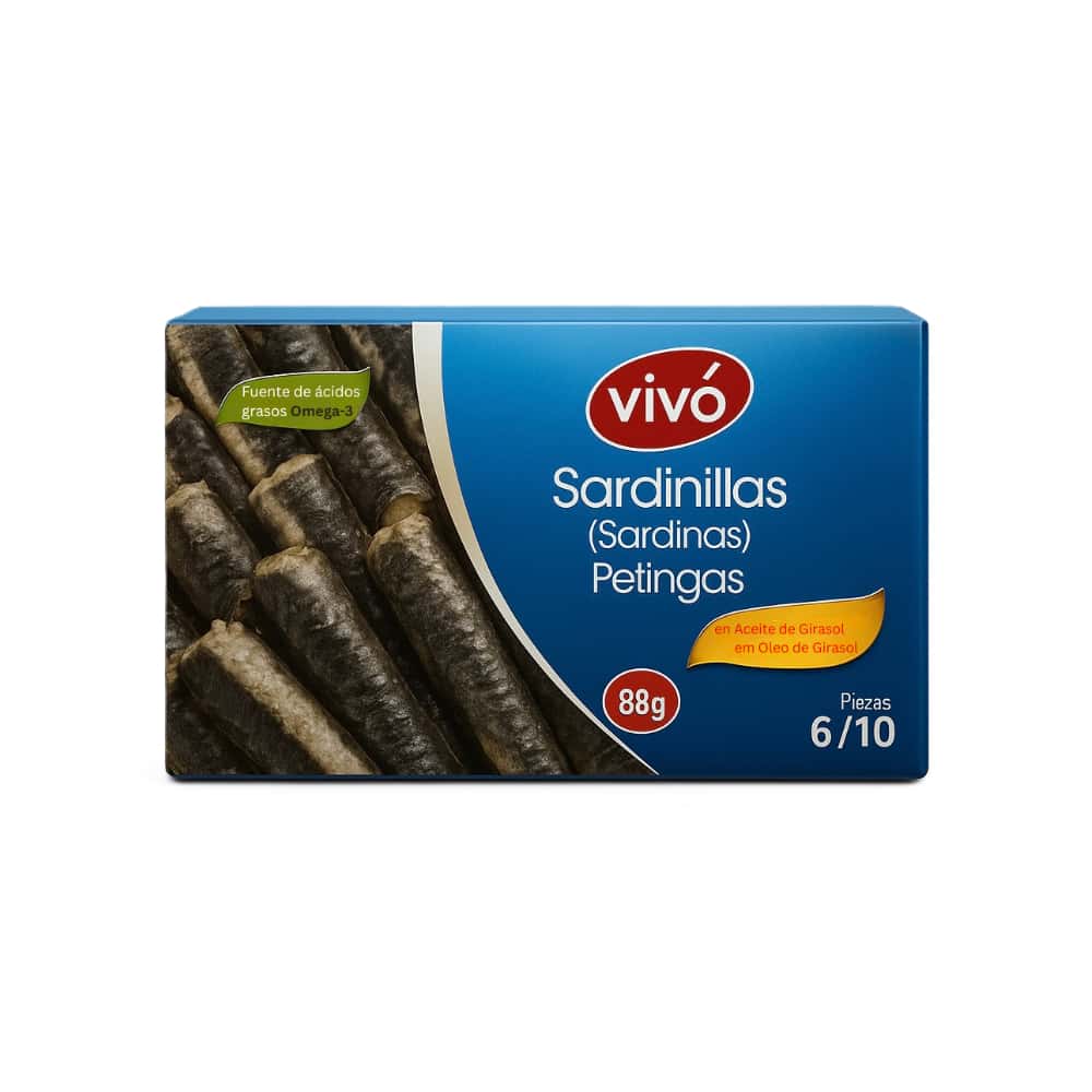 Sardinillas en aceite de girasol Vivó (88 g / 3.10 oz) - Miniatura 1