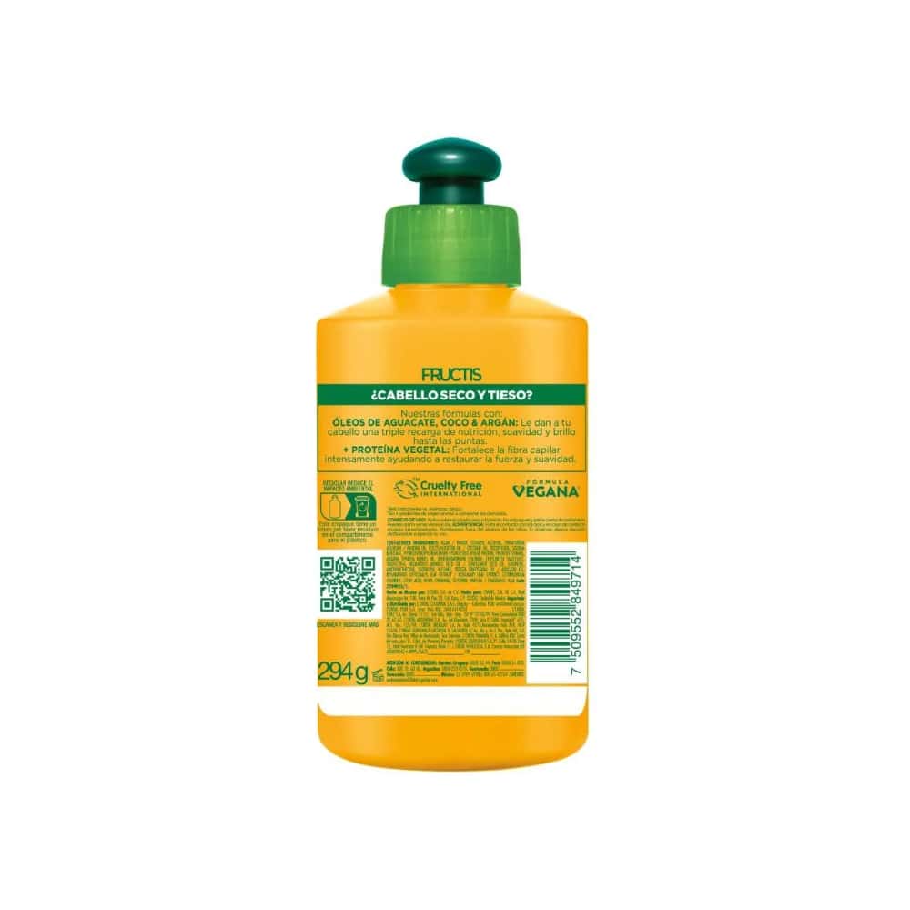 Crema para peinar recarga nutritiva Garnier Fructis (300 ml) - Miniatura 3