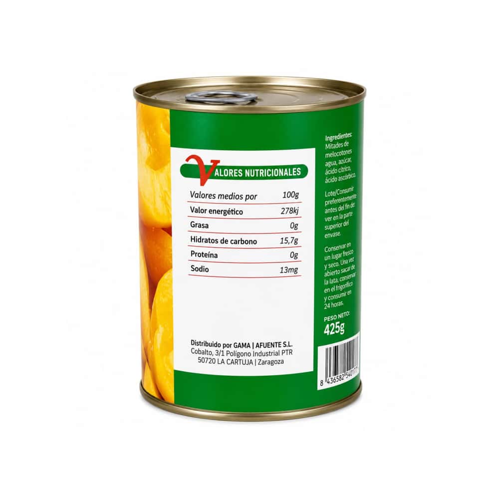 Mitades de melocotón en almíbar Volá (425 g / 14.99 oz) - Miniatura 7