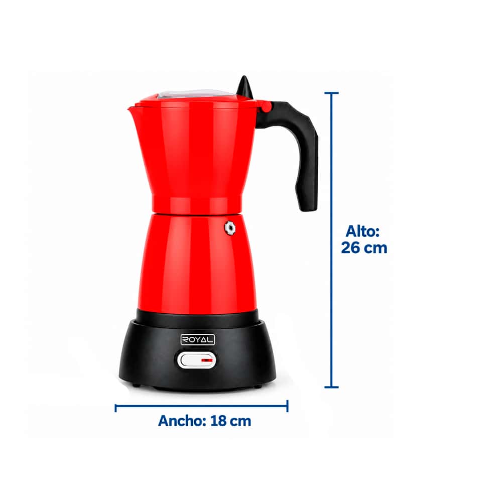 Cafetera eléctrica de 6 tazas color rojo Royal RCE1709 - Miniatura 2
