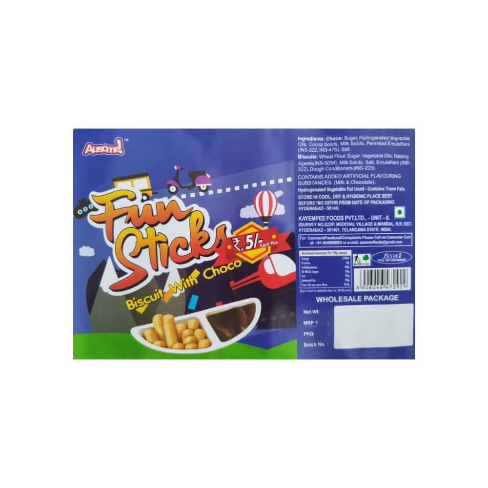Galletas Fun Sticks con chocolate Ausome (17 g / 0.6 oz) - Miniatura 3
