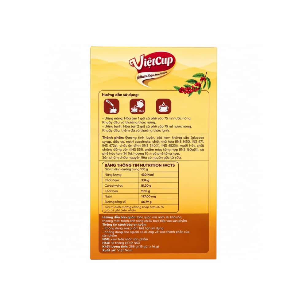 Café auténtico de Vietnam 3 en 1 VietCup (288 g / 10.15 oz) - Miniatura 2