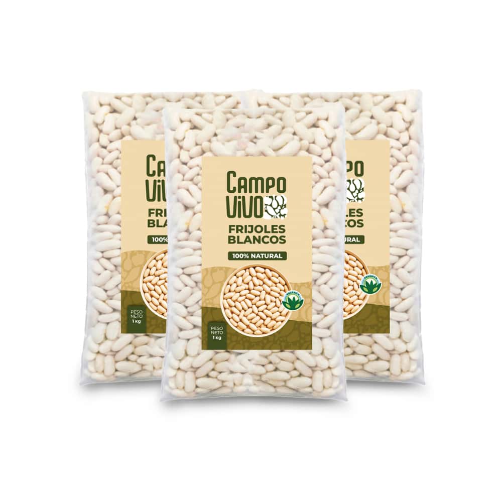 Frijoles blancos Campo Vivo (3 x 1 kg / 2.2 lb) - Miniatura 1