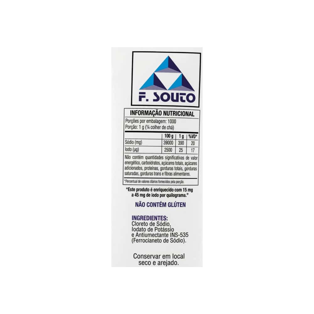 Sal refinada extra yodada Souto (1 kg / 2.20 lb) - Miniatura 3