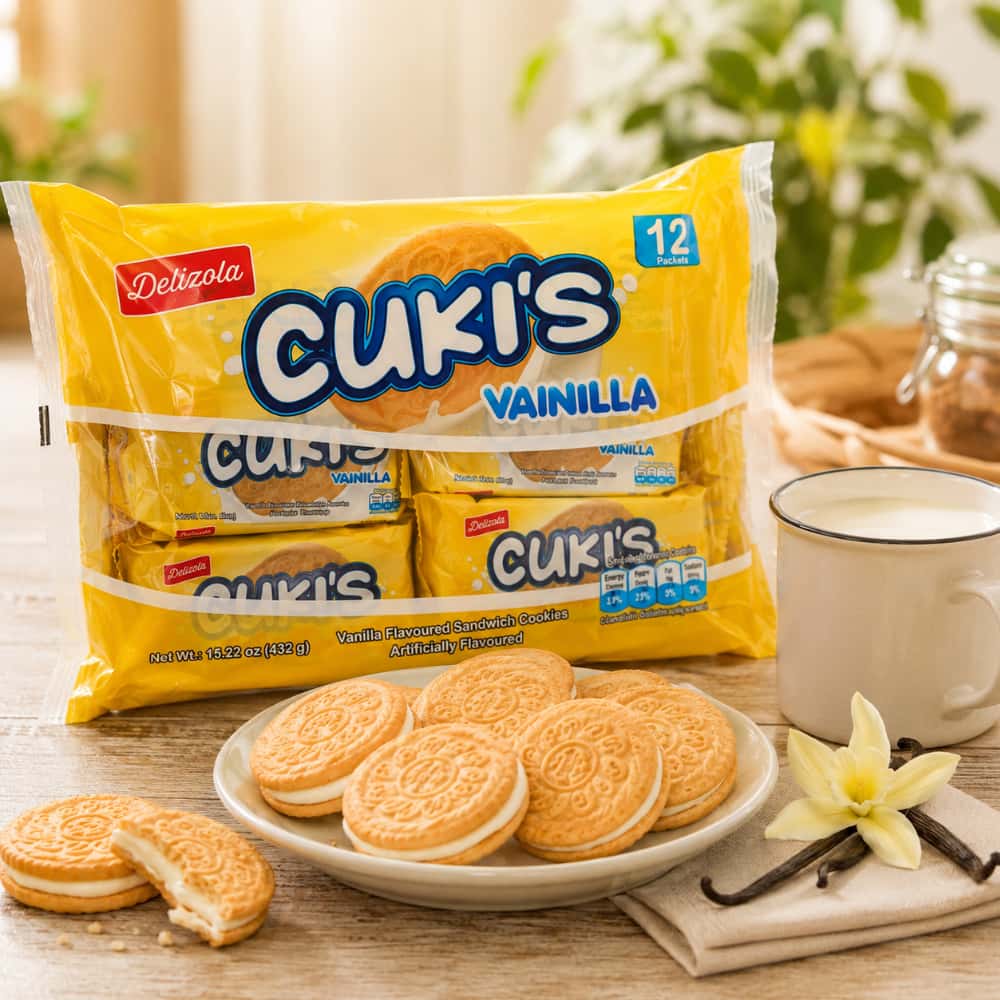 Galletas de vainilla rellenas de vainilla Delizola (432 g / 15.24 oz) - Miniatura 3