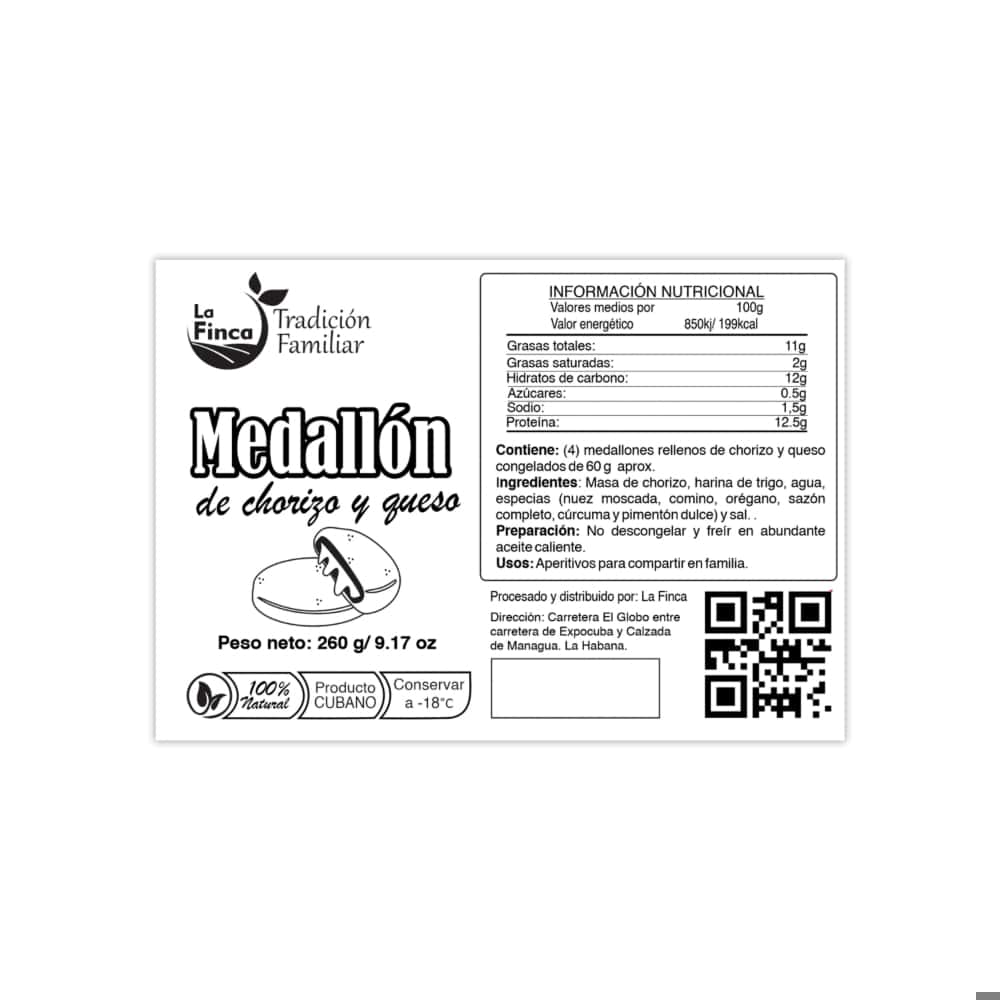 Medallón de chorizo y queso La Finca (260 g / 9.17 oz) - Miniatura 3