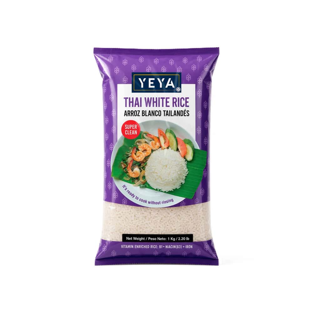 Arroz blanco de grano largo tailandés YEYA (1 kg / 2.2 lb) - Miniatura 3