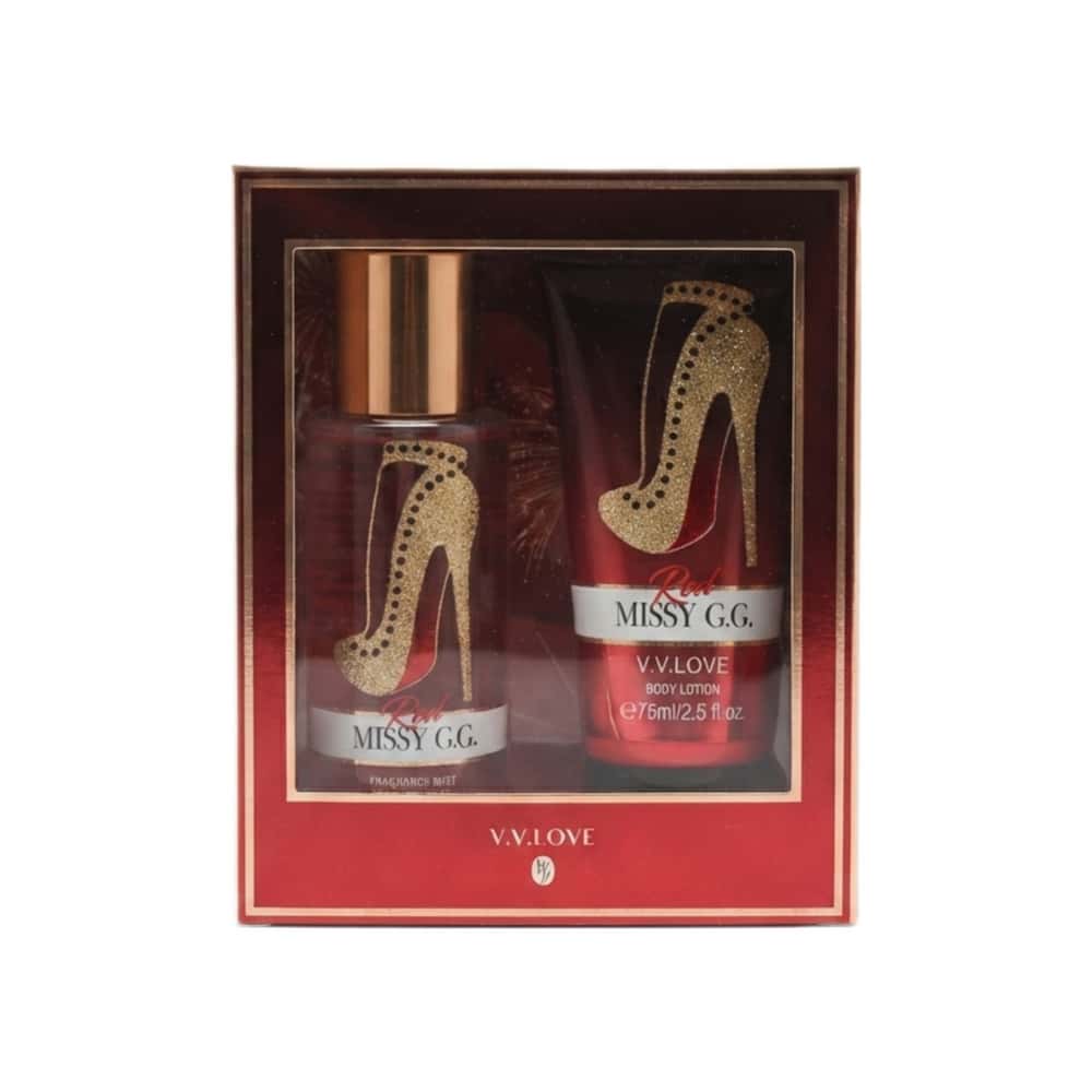 Kit de colonia y crema de mujer Red Missy G.G V.V.Love - Miniatura 1