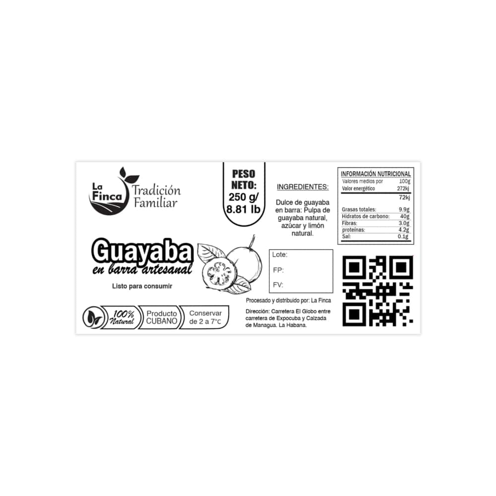 Barra de guayaba artesanal La Finca (250 g / 8.81 oz) - Miniatura 3