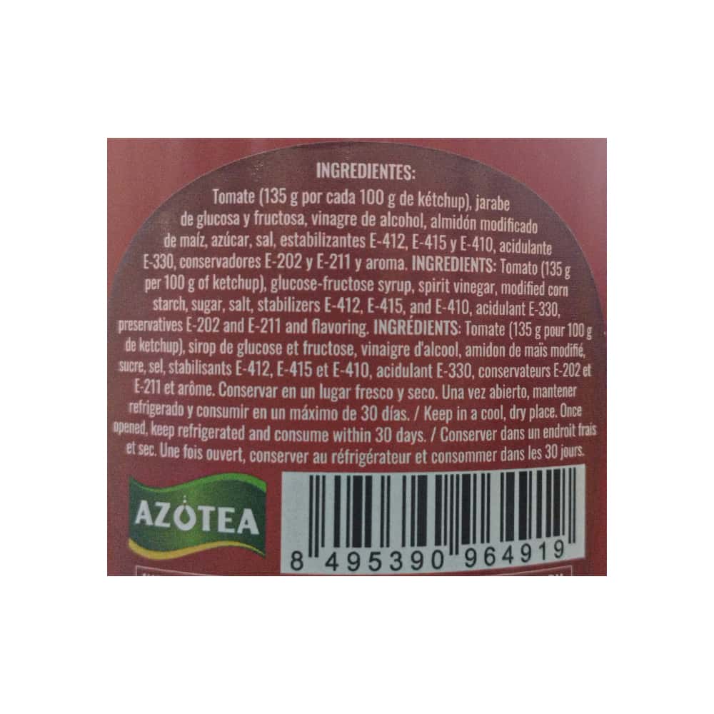 Ketchup original Azotea (300 g / 10.58 oz) - Miniatura 3