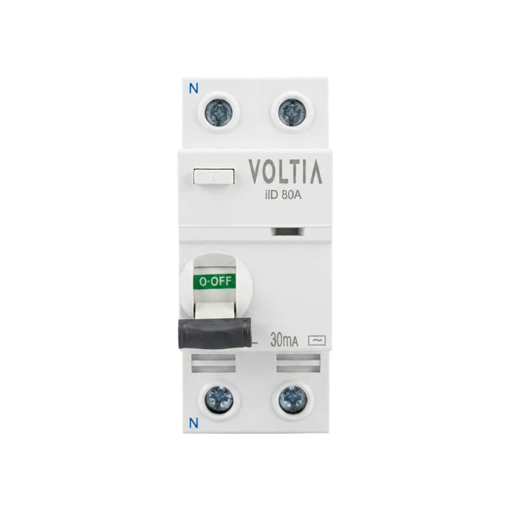 Interruptor disyuntor diferencial 2 polos 80A VOLTIA - Miniatura 1