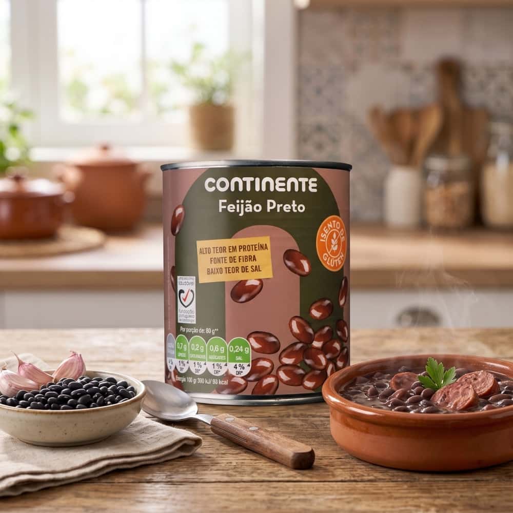 Frijoles negros cocidos Continente (820 g / 1.81 lb) - Miniatura 3