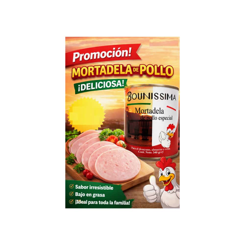 Mortadela de pollo especial Bounissima (340 g / 11.99 oz) - Miniatura 4