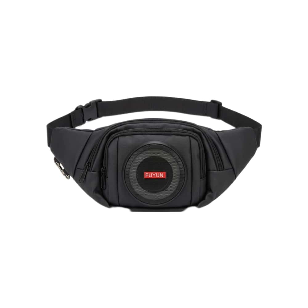 Cangurera riñonera negra con bocina bluetooth integrada FUYHX - Miniatura 1
