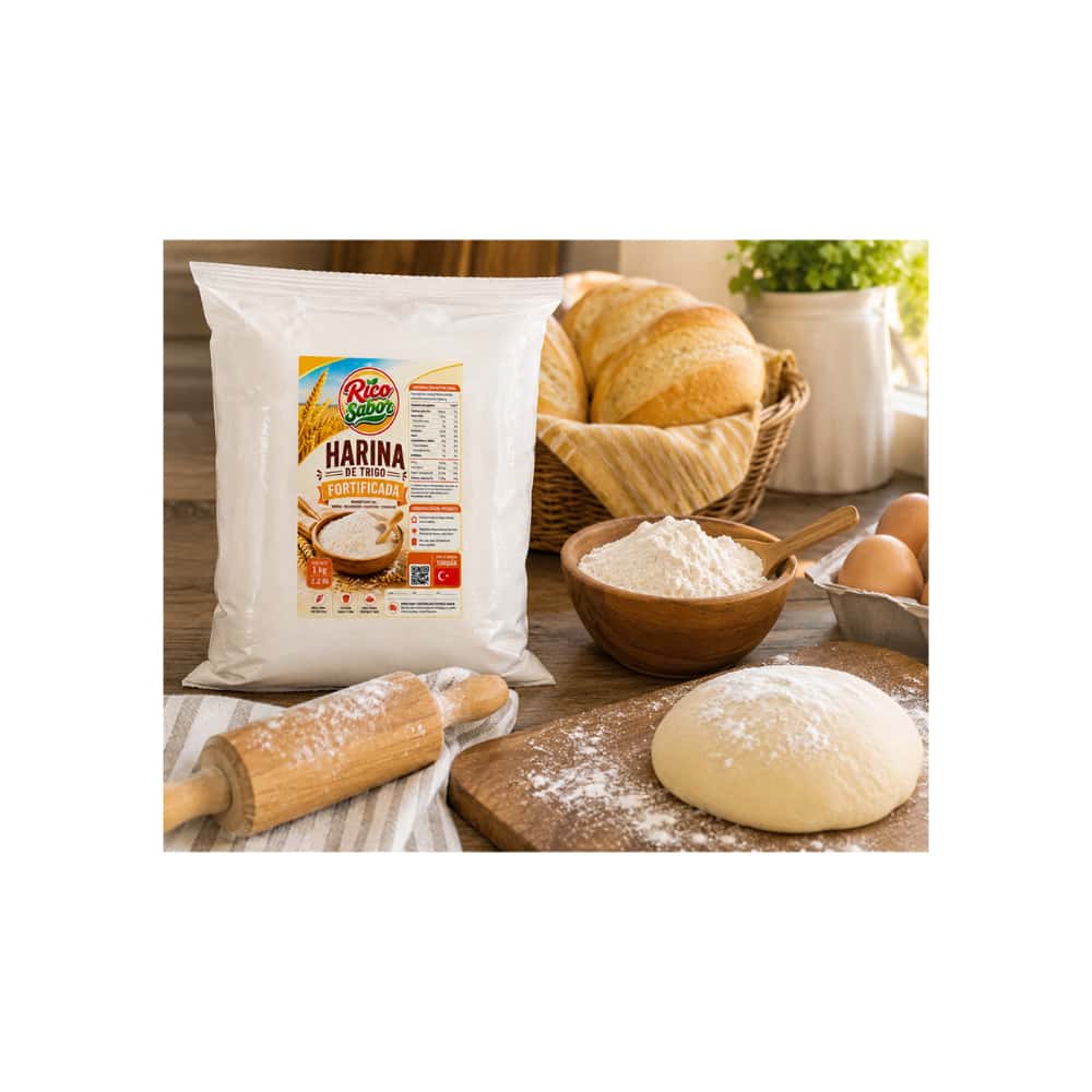 Harina de trigo fortificada Rico Sabor (1 kg / 2.2 lb) - Miniatura 3