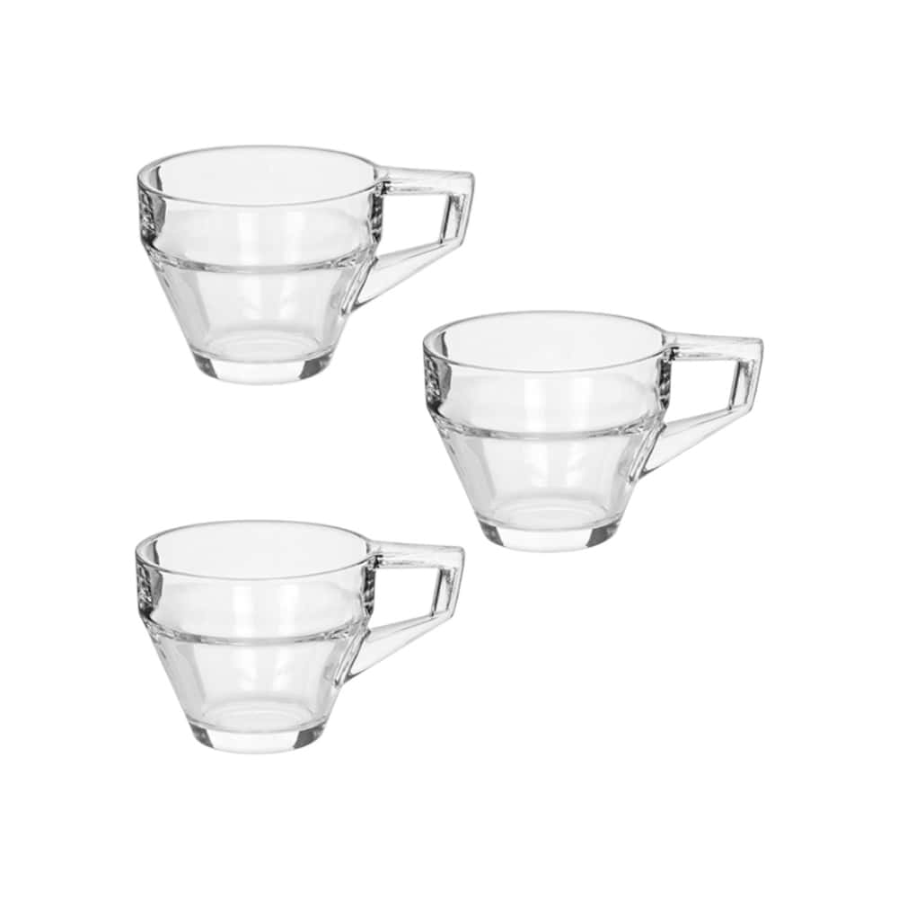Juego de tazas de cristal café con leche de 200 ml Alessandro (3 U) - Miniatura 1