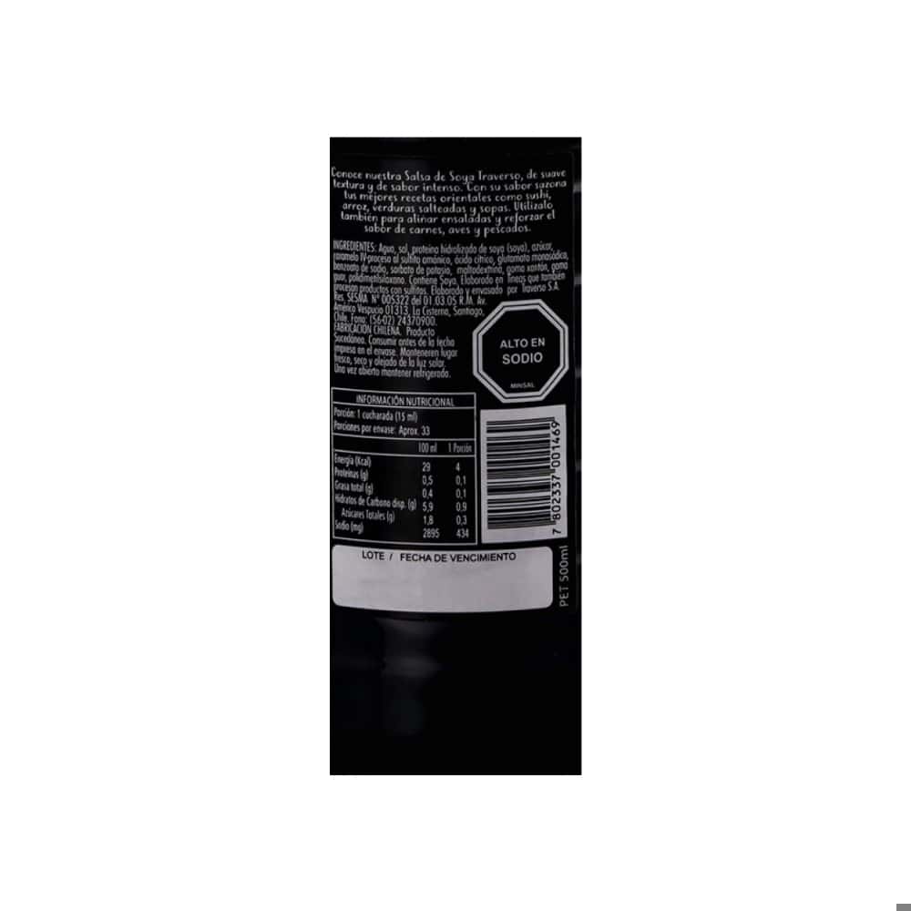 Salsa de Soya Traverso (500 ml) - Miniatura 3
