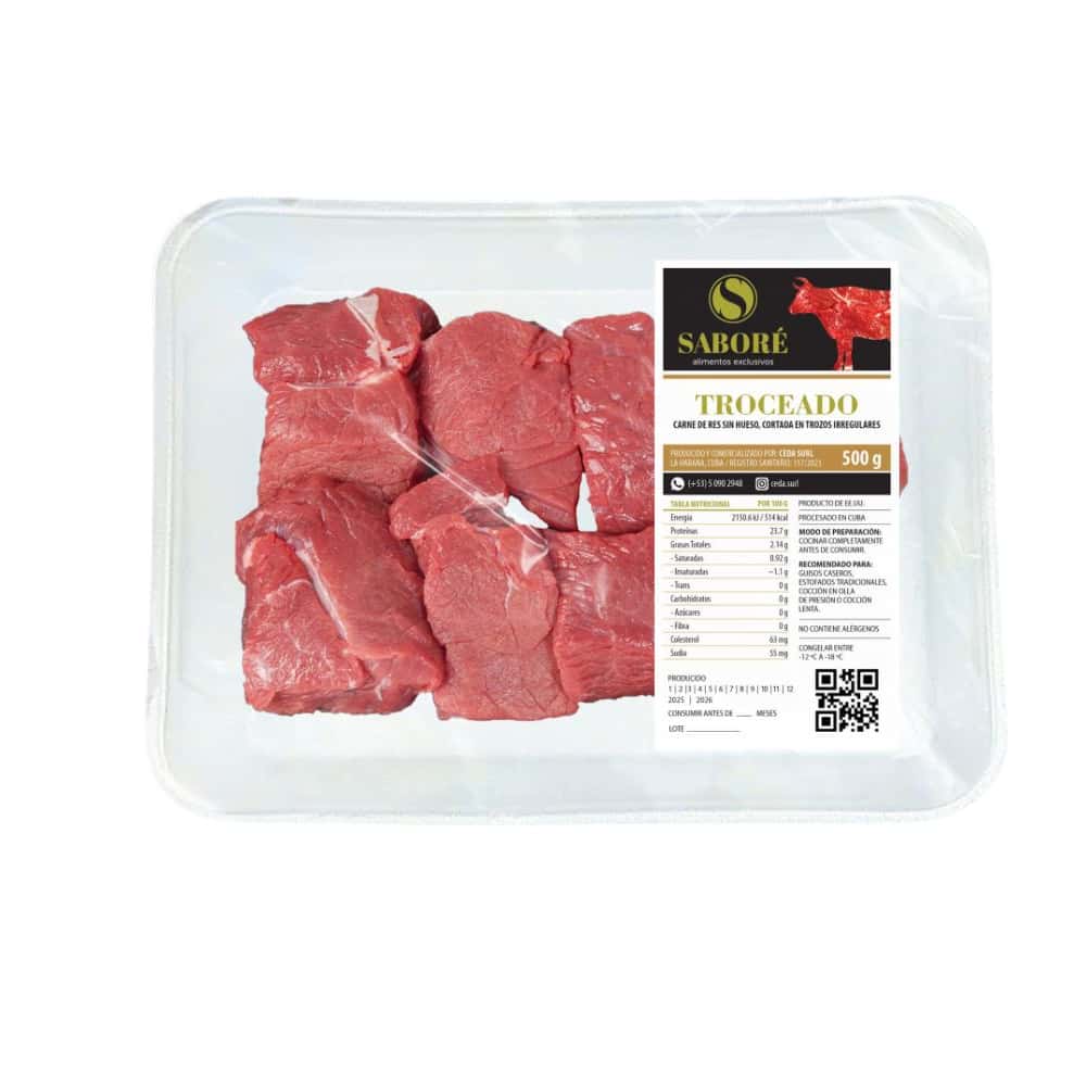 Carne de res de segunda troceada Saboré (500 g / 1.10 lb) - Miniatura 1