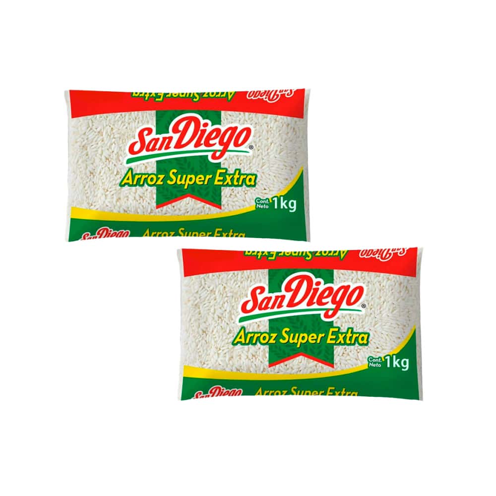 Arroz super extra San Diego (2 x 1 kg / 2.2 lb) - Miniatura 1