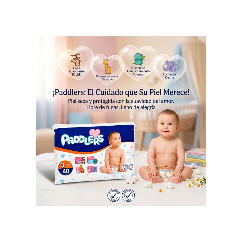 Pañales para bebé etapa 3 Paddlers (40 U) - Miniatura 5