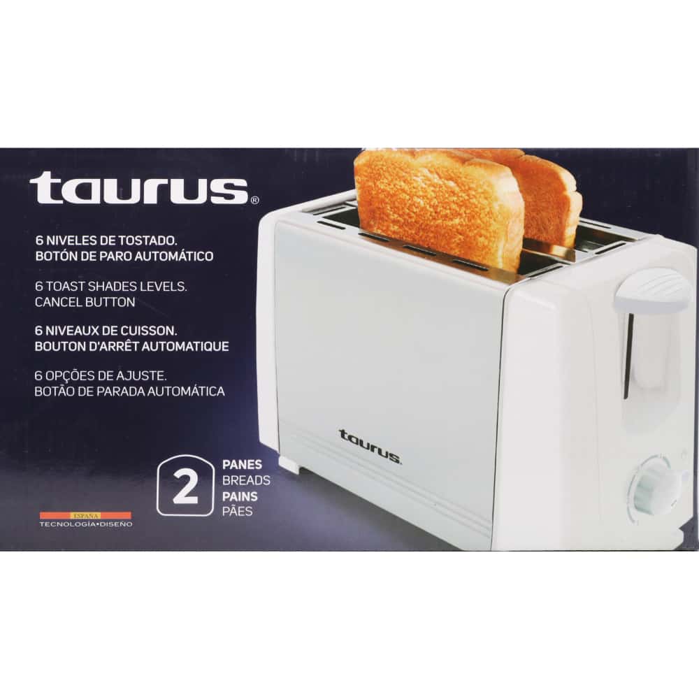 Tostadora de pan de dos ranuras blanca Taurus Leonis - Miniatura 3