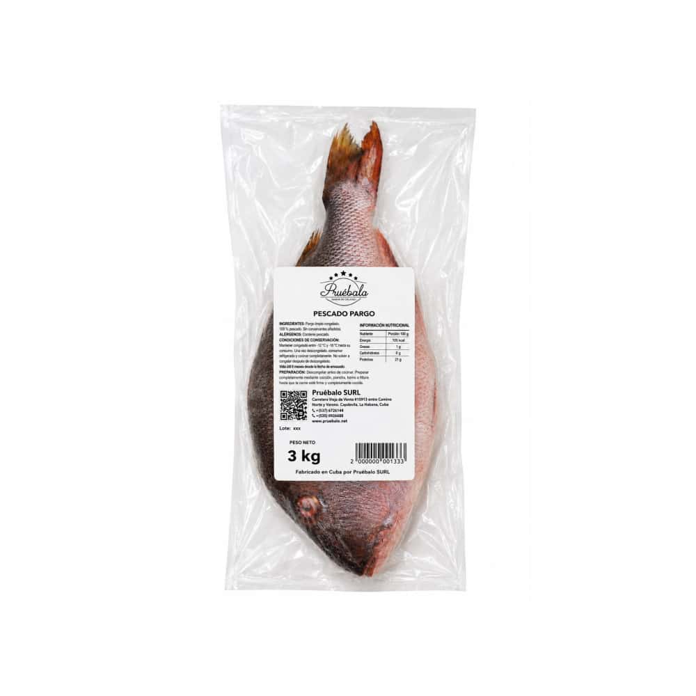 Pargo limpio congelado Pruébalo (3 kg / 6.6 lb) - Miniatura 4