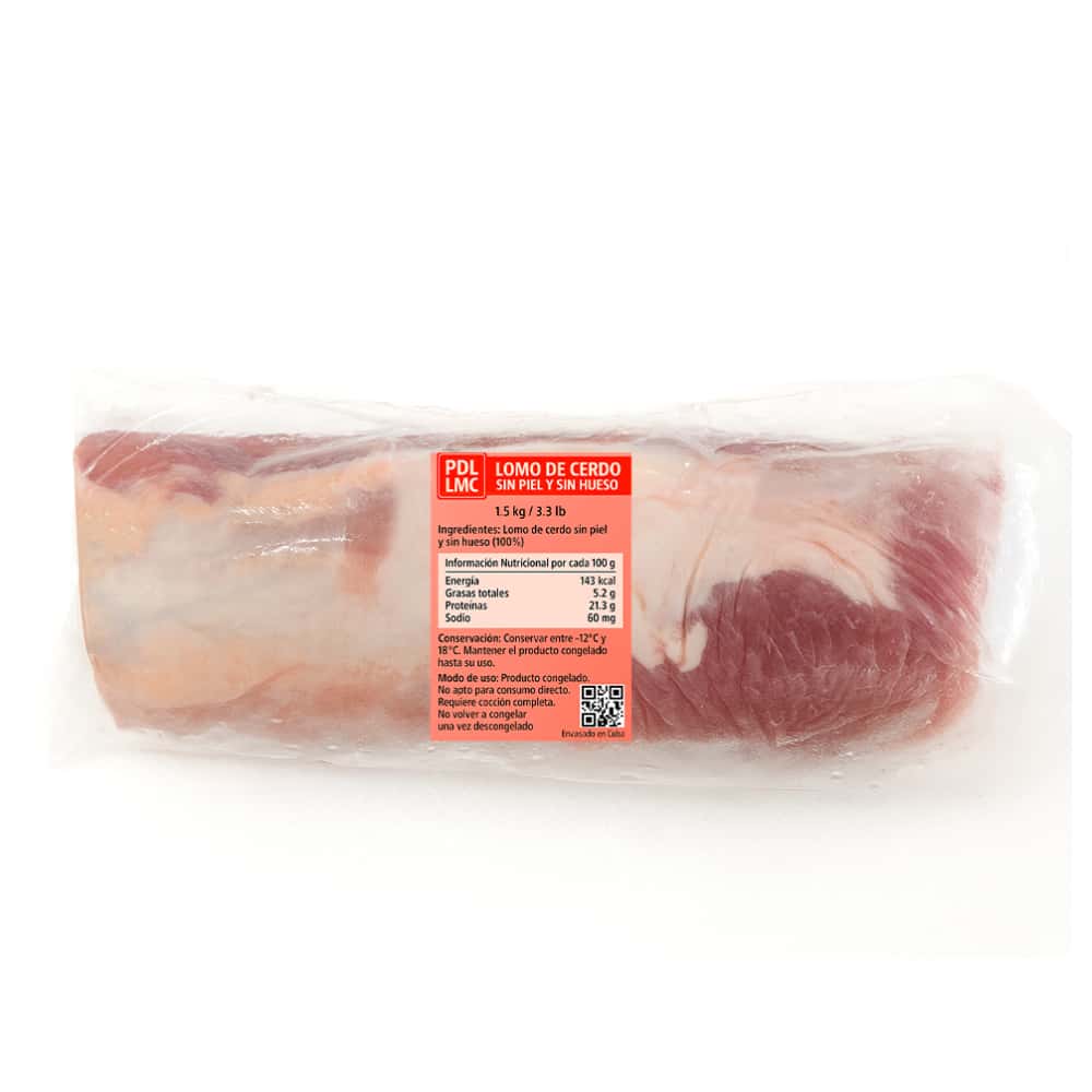 Lomo de cerdo sin piel y sin hueso PDL LMC (1.5 kg / 3.3 lb) - Miniatura 3