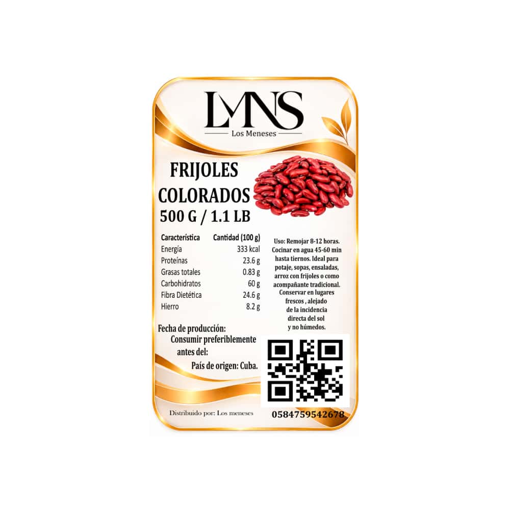Frijoles colorados Los Meneses (500 g / 1.1 lb) - Miniatura 2