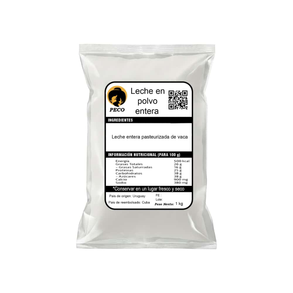 Leche en polvo entera Peco (1 kg / 2.2 lb) - Miniatura 1