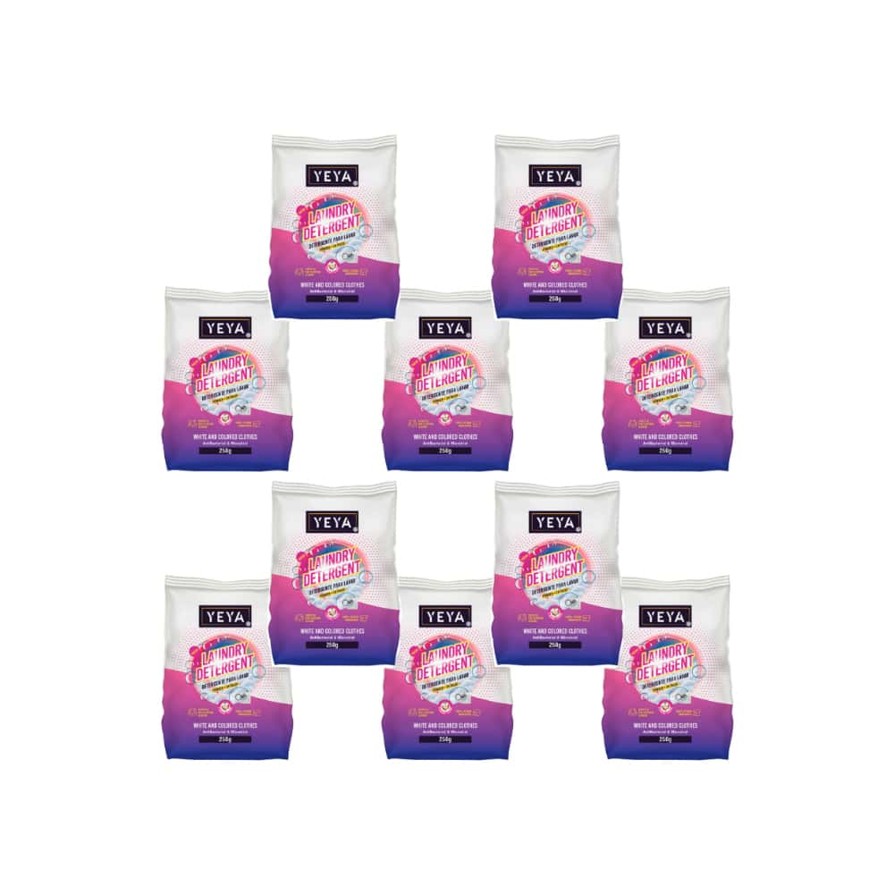 Detergente en polvo con aroma a flores YEYA (10 x 250 g / 8.8 oz) - Miniatura 1
