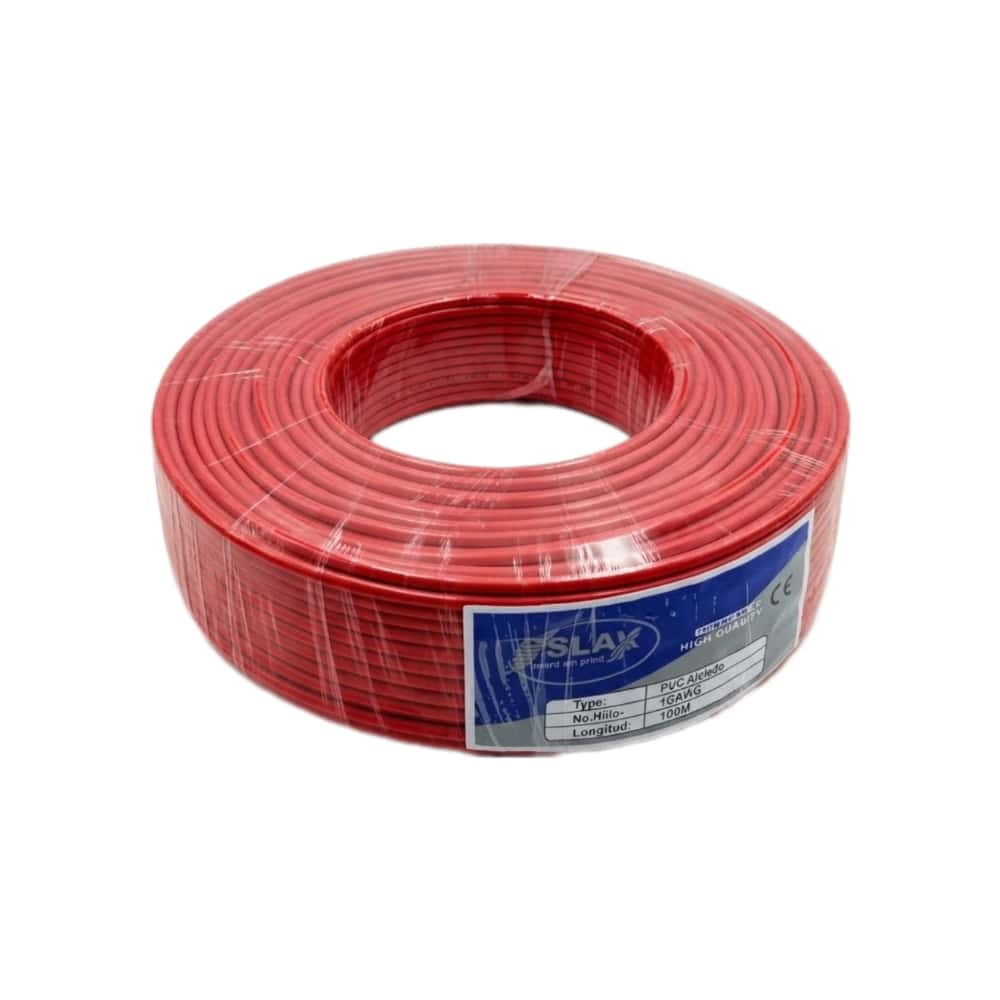Cable conductor eléctrico color rojo calibre 10 AMG Eslak (100 m) - Miniatura 2