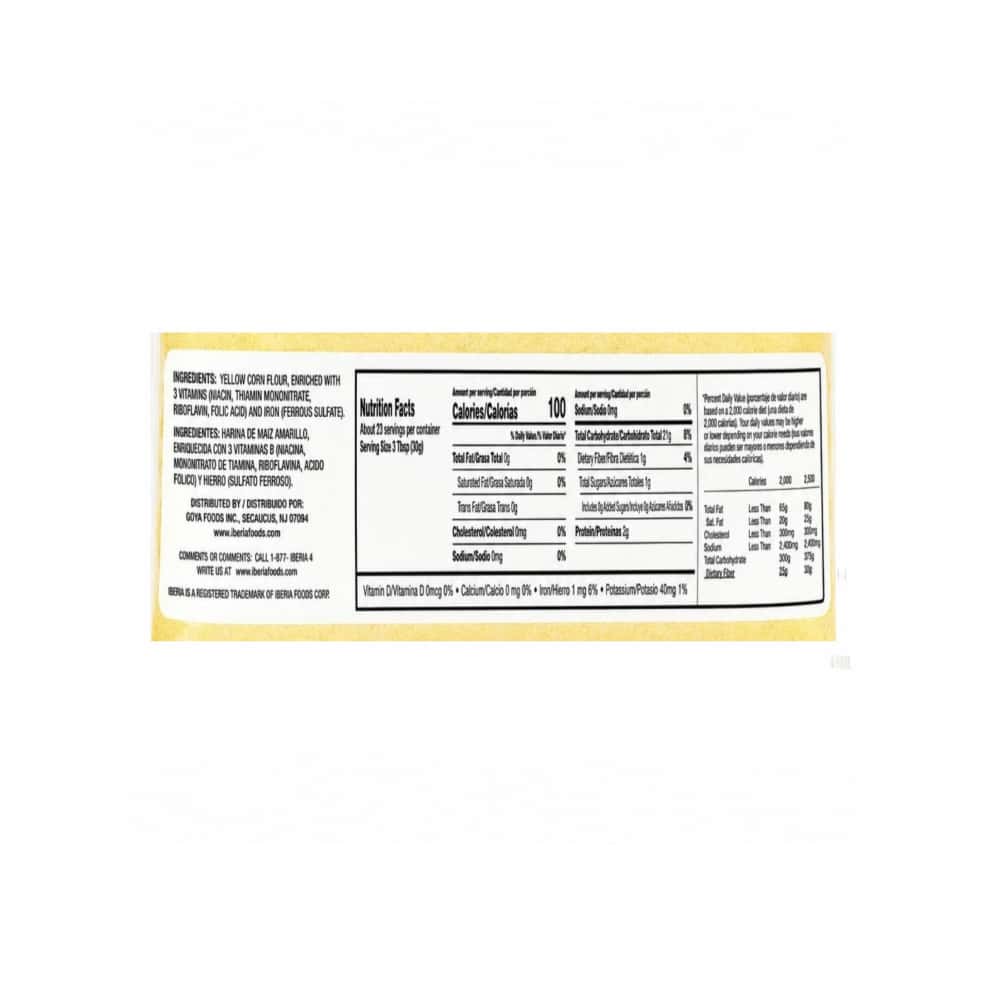 Harina de maíz amarillo Iberia (680 g / 1.5 lb) - Miniatura 3
