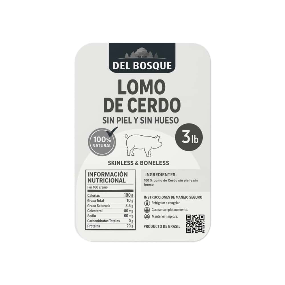 Lomo de cerdo sin piel y sin hueso Del Bosque (1.37 kg / 3 lb) - Miniatura 6