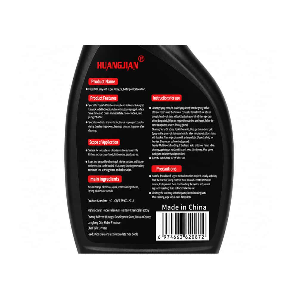 Desengrasante Multiusos Huang Jian (500 ml) - Miniatura 3