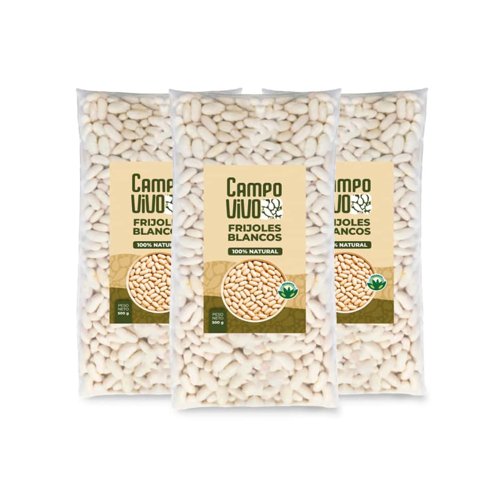 Frijoles blancos Campo Vivo (3 x 500 g / 1.1 lb) - Miniatura 1