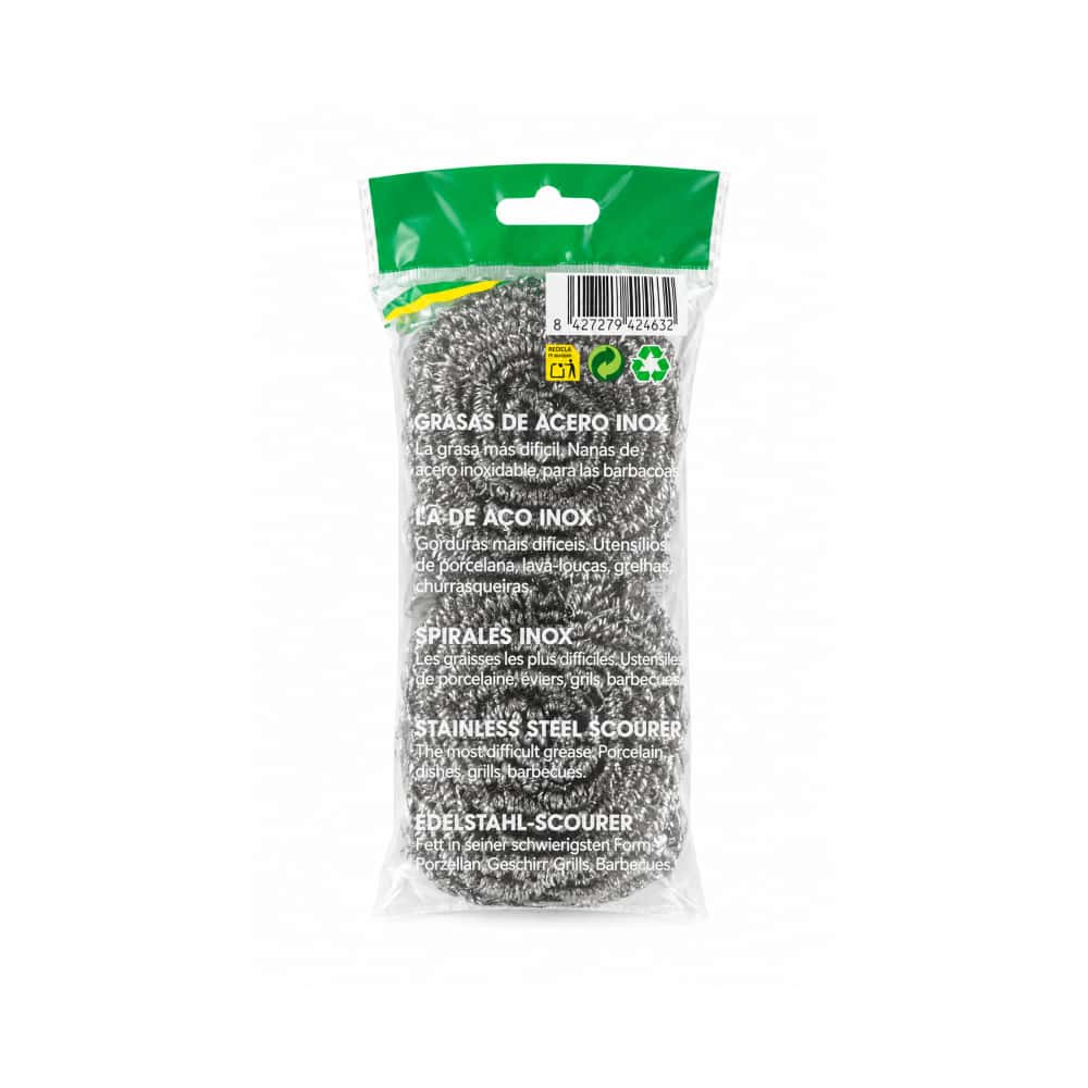 Estropajo de acero inoxidable para limpieza difícil Sayma (2 U) - Miniatura 2