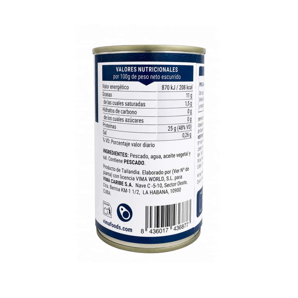 Troncho de pescado en aceite vegetal Vima Foods (425 g / 15 oz) - Miniatura 3