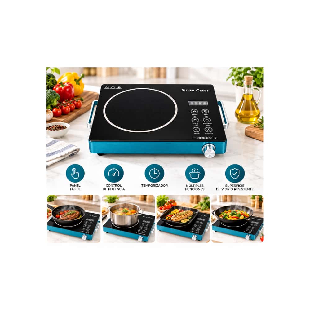 Cocina de inducción infrarrojo 3800 W Silver Crest SC-7038 - Miniatura 5
