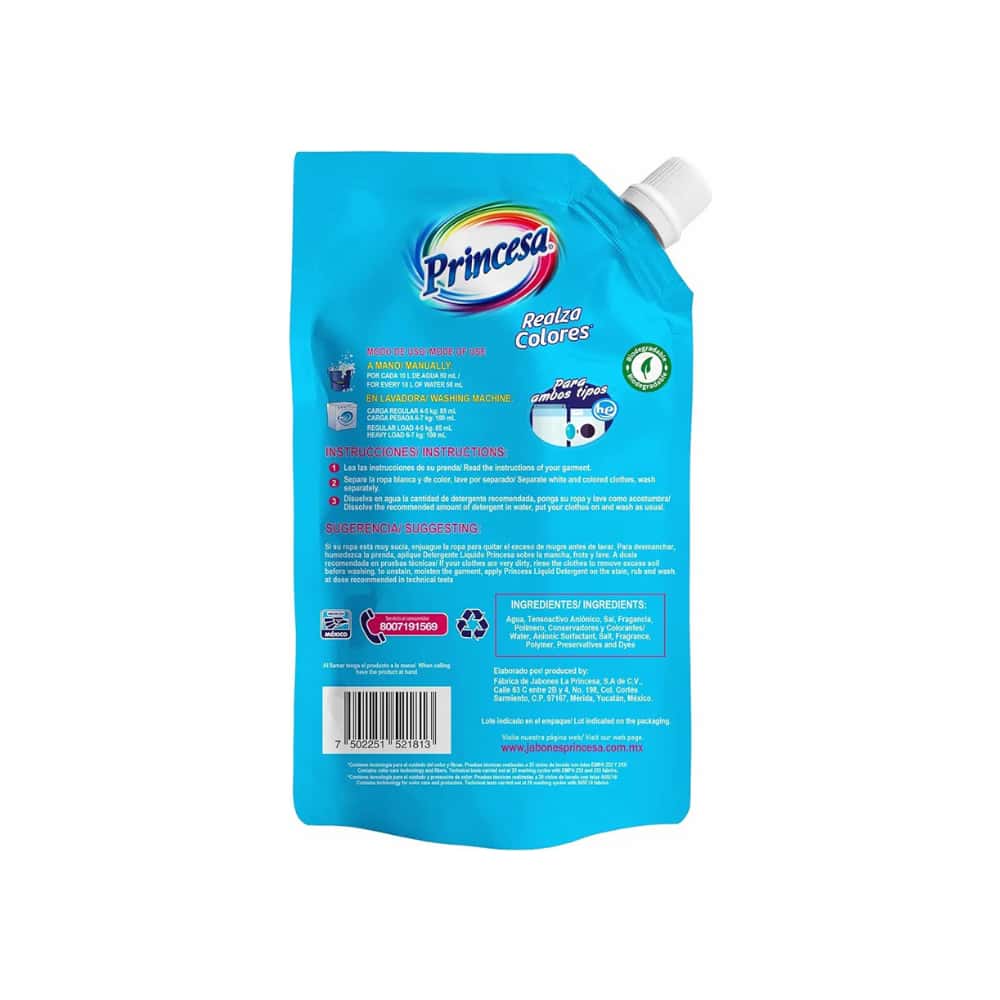 Detergente liquido Princesa (805 ml) - Miniatura 2