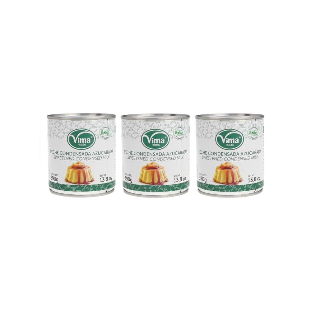 Leche condensada azucarada Vima Foods (3 x 390 g / 13.8 oz) - Miniatura 1