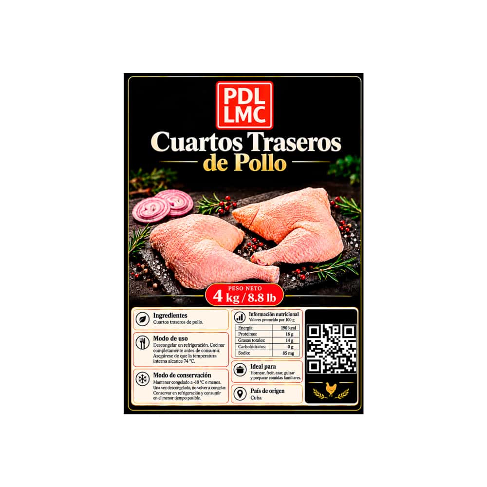 Cuartos traseros de pollo con piel y con hueso PDL LMC (4 kg / 8.8 lb) - Miniatura 3
