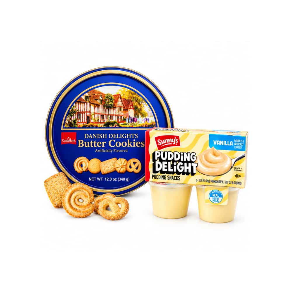 Galletas de mantequilla danesas y natillas de vainilla - Miniatura 1
