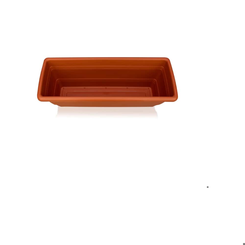 Maceta rectangular de plástico + Plato rectangular de plástico - Miniatura 2