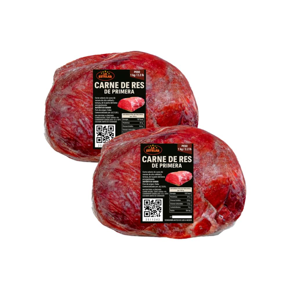 Carne de res de primera La Estelar (2 x 1 kg / 2.2 lb) - Miniatura 1